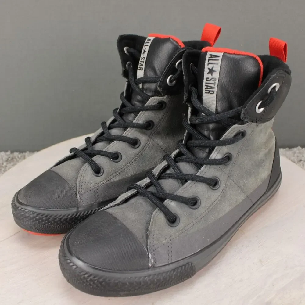 Converse Chuck Taylor Asphalt High Top Youth 6 Gray Canvas